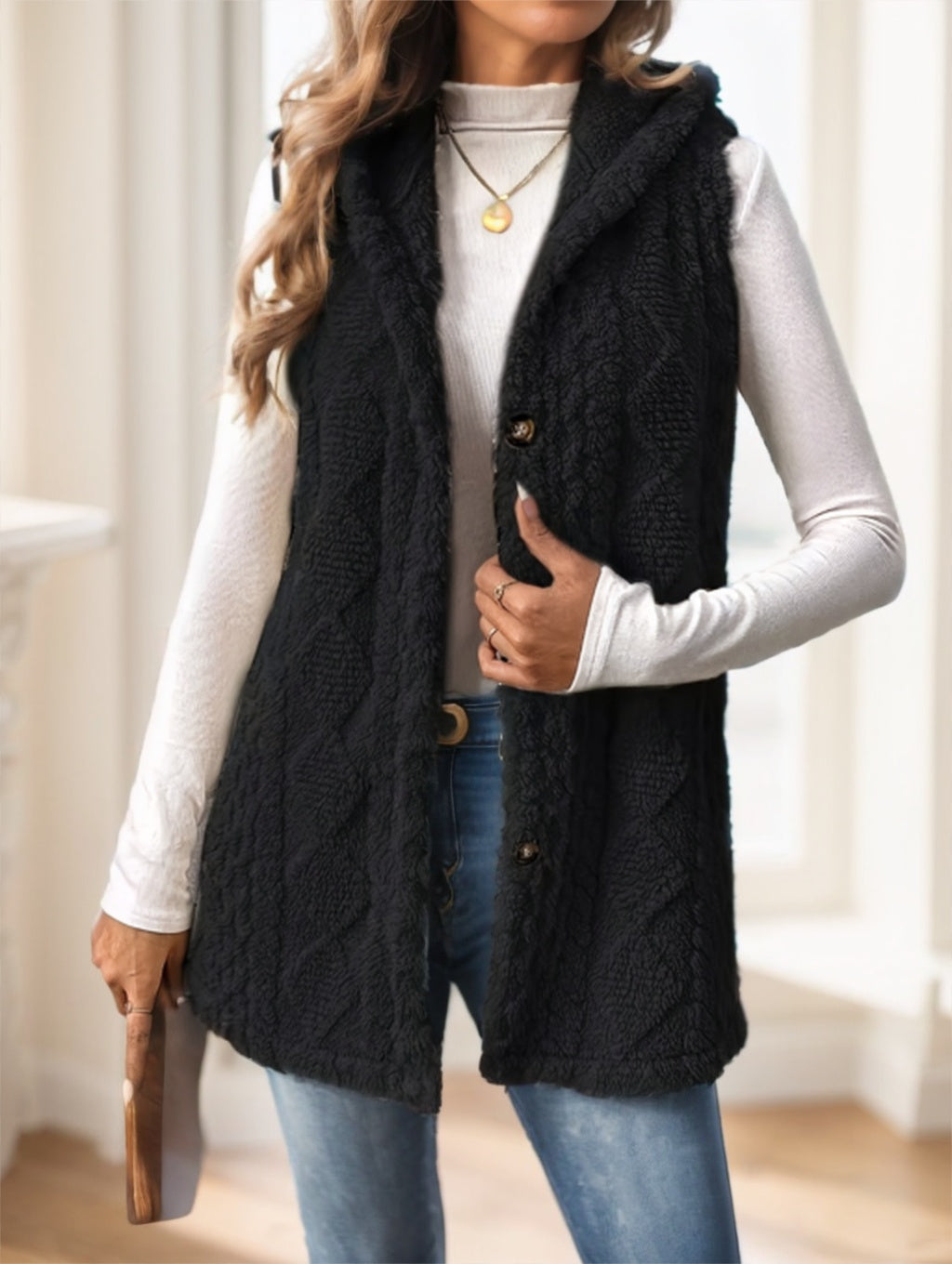 Gilet polaire à capuche - Style et élégance