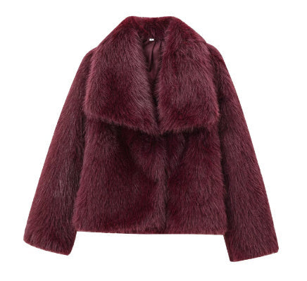 Clara | Cardigan Court en Fausse Fourrure