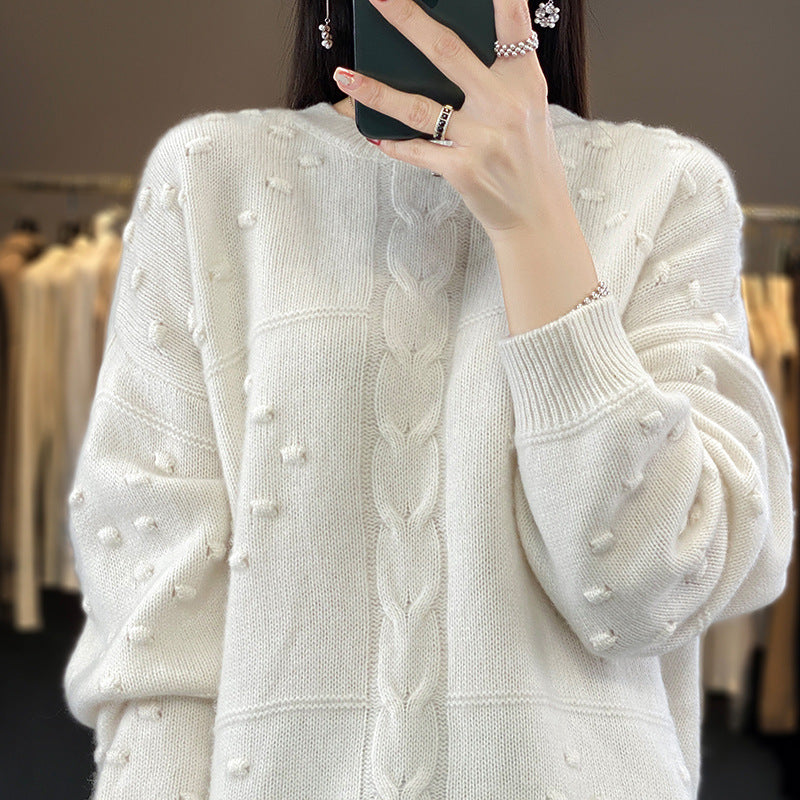 Pull en laine à col rond élégant pour femme