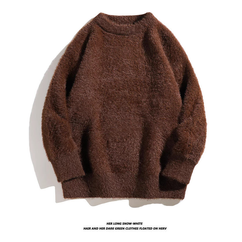 Pull moelleux en maille imitation vison