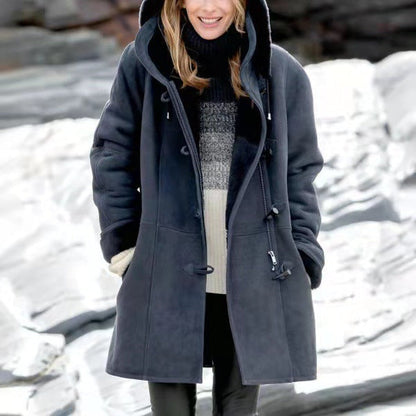 Manteau coupe-vent mi-long pour femme