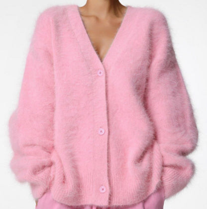 Pull Cardigan Tricoté Femme