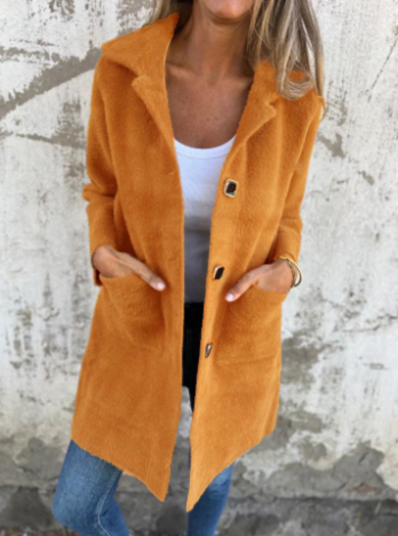 Manteau élégant à col polo