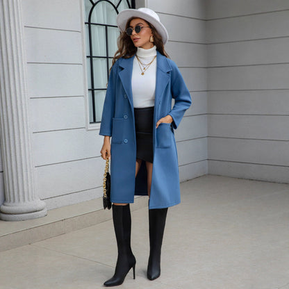 Manteau Laine Bleu