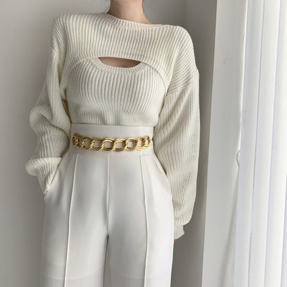 Pull en tricot à manches longues
