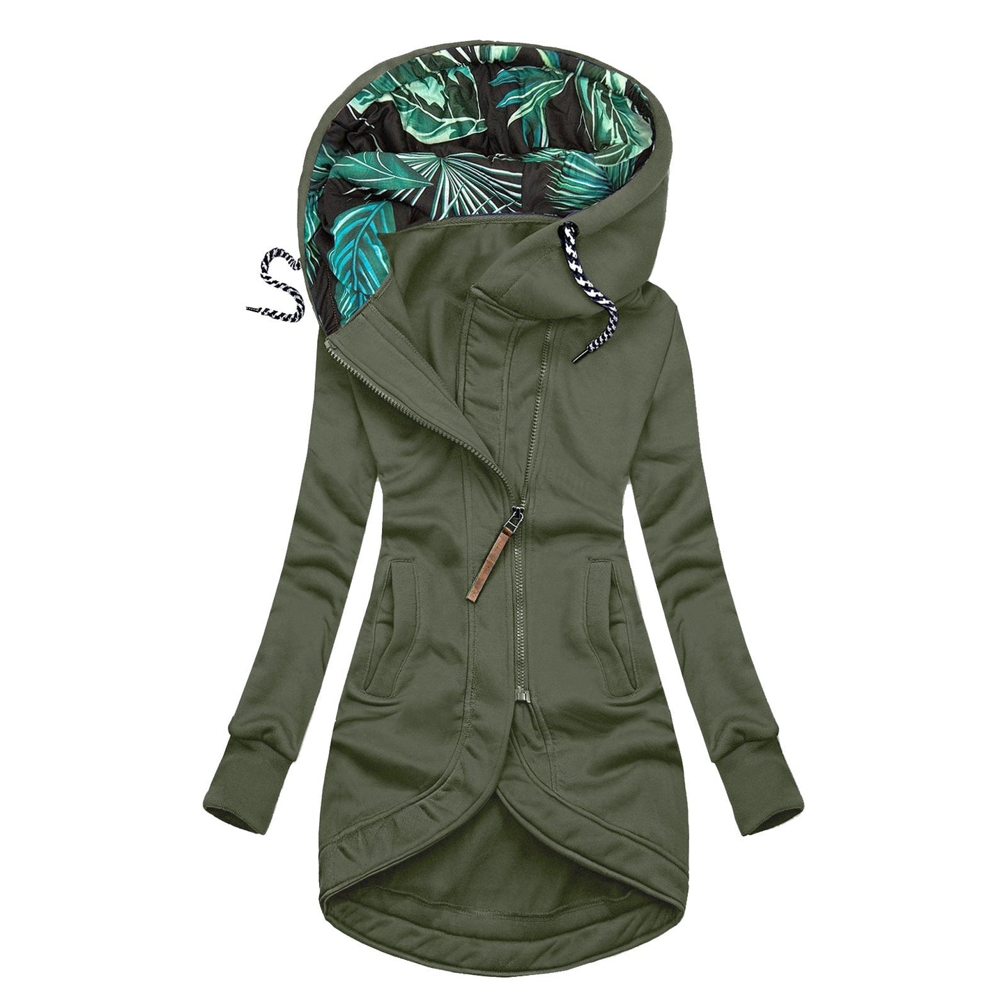 Veste Longue à Capuche Style Urbain