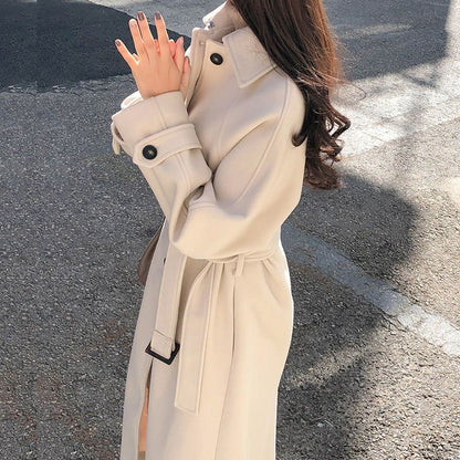 Sophie | Manteau Long en Laine Coupe Ample pour une Élégance Automnale Féminine