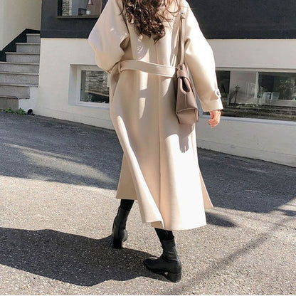 Sophie | Manteau Long en Laine Coupe Ample pour une Élégance Automnale Féminine