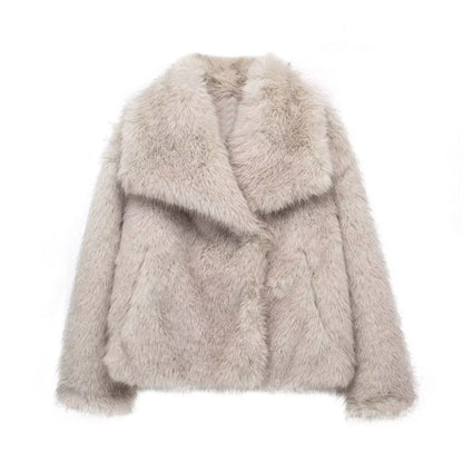 Clara | Cardigan Court en Fausse Fourrure