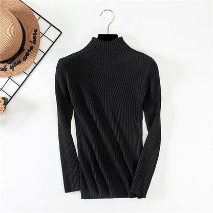 Pull demi-col enfilé pour femme
