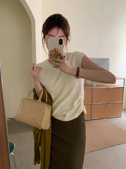 Top Maille Élégant Femme à Demi-Col – Coupe Ajustée et Style Intemporel