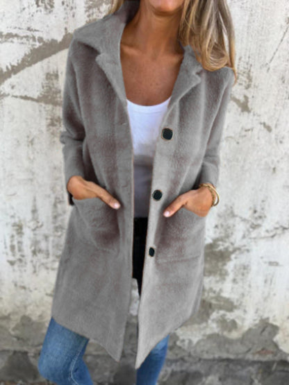 Manteau élégant à col polo