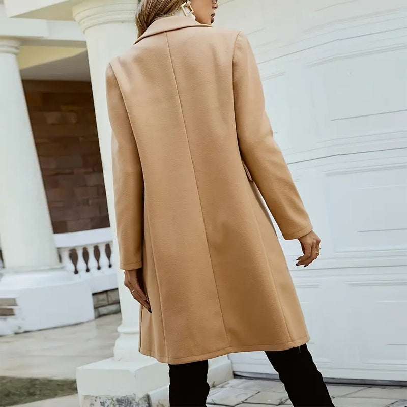 Manteau mi-long a double boutonnage pour femme