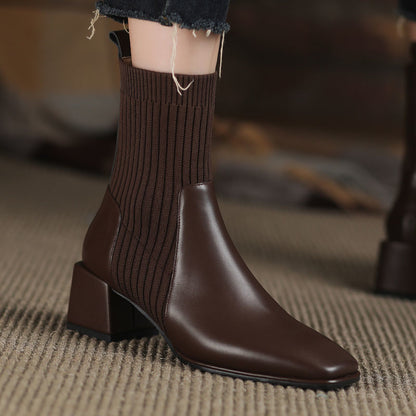 Botte Martin à talons épais carrés