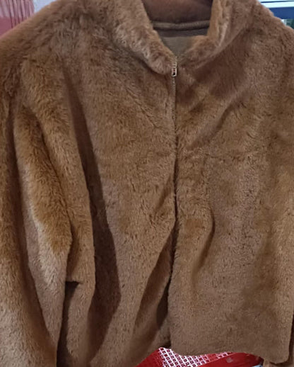 Veste en Polaire à Col Montant