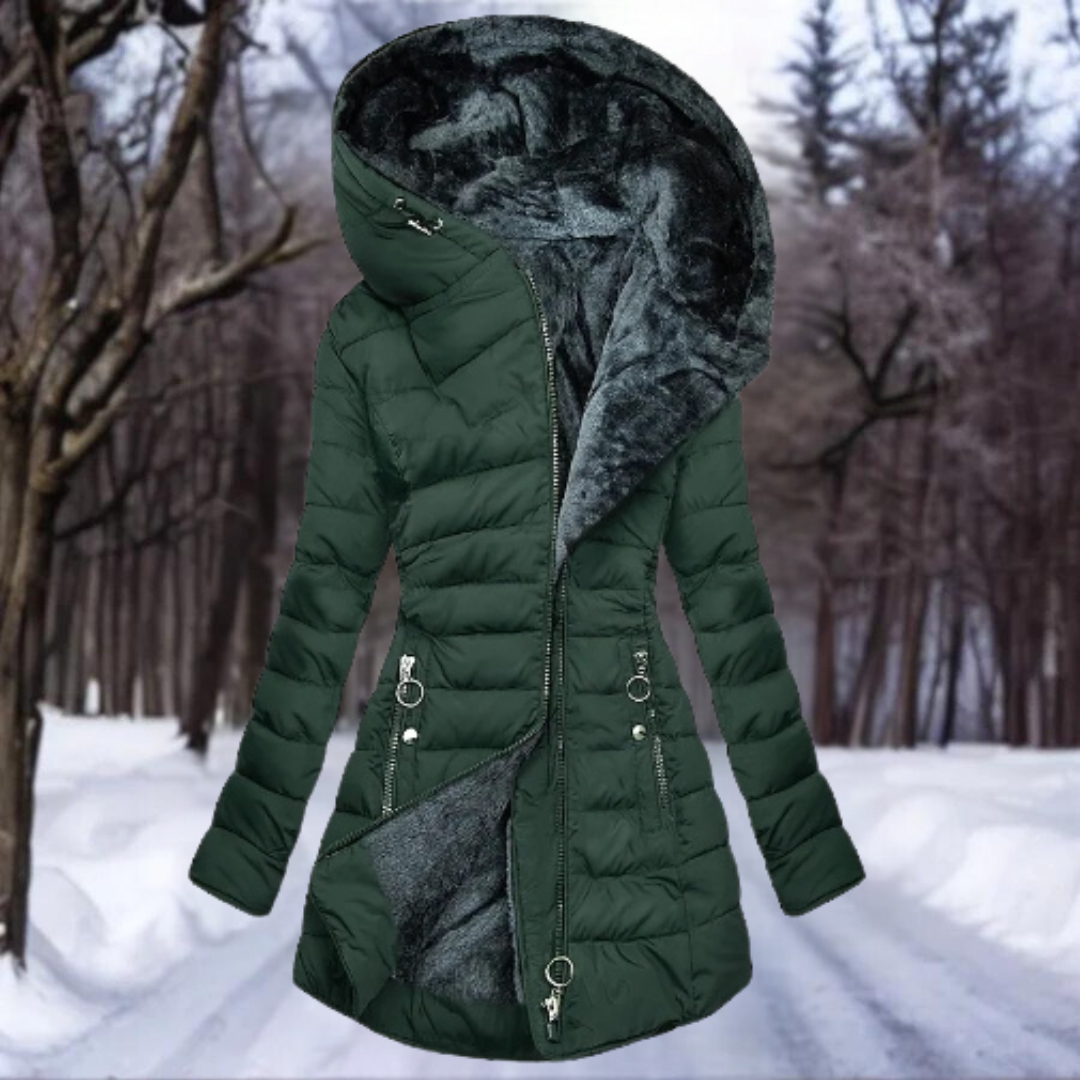 CHRISTINE | Manteau chaud en fausse fourrure