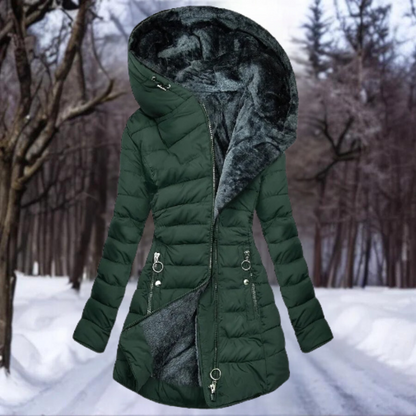 CHRISTINE | Manteau chaud en fausse fourrure