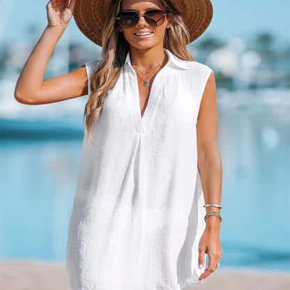 Robe Longue Fluide Sans Manches