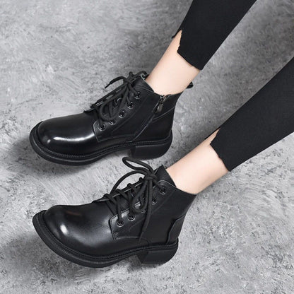 Bottines élégantes à lacets avec semelle robuste antidérapante