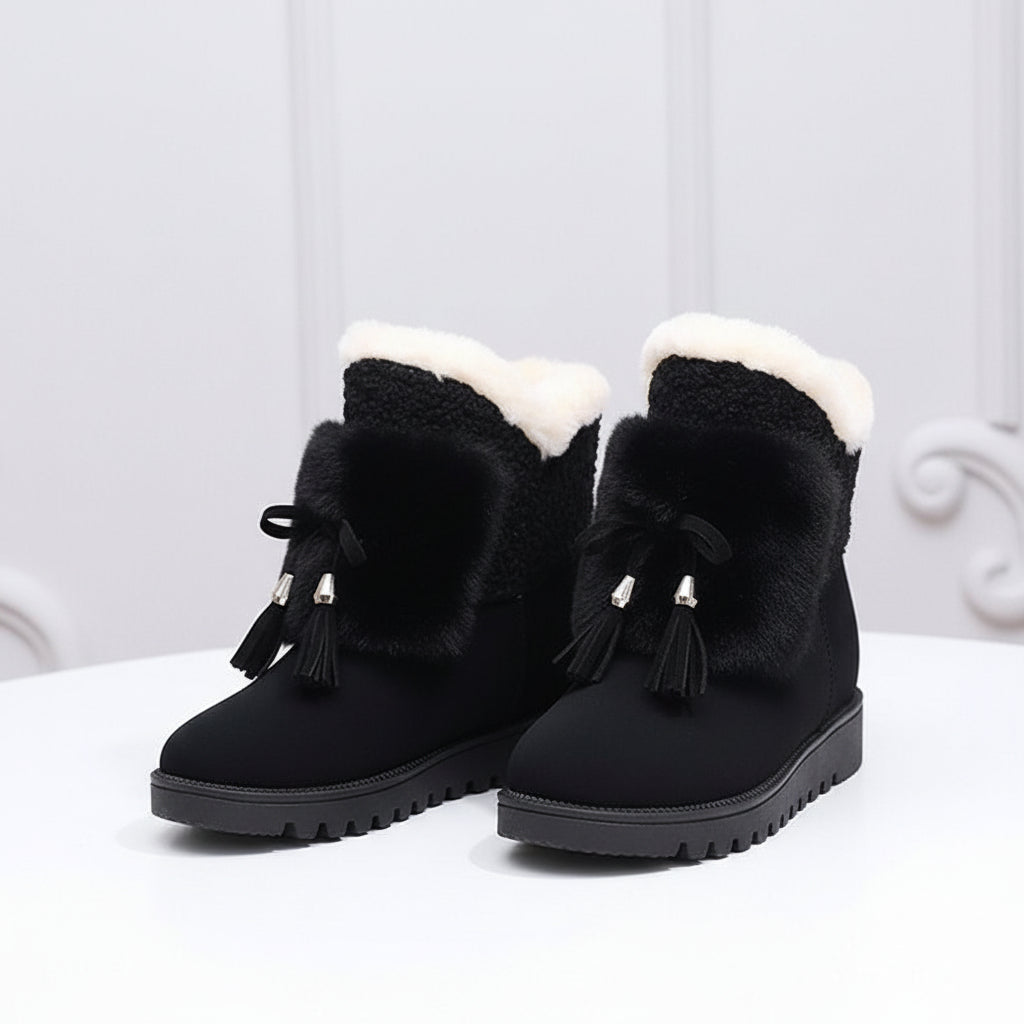 Bottes de neige femme mi-mollet doublées fourrure