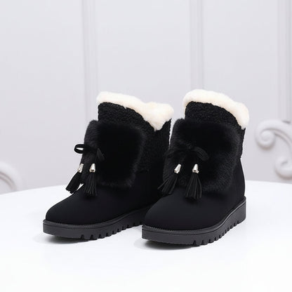 Bottes de neige femme mi-mollet doublées fourrure