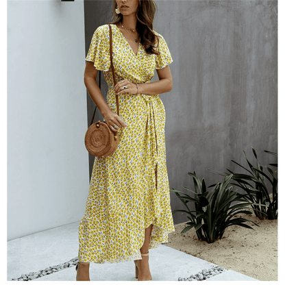 Robe Jaune Citron Cache Coeur