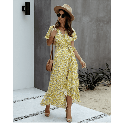 Robe Jaune Citron Cache Coeur