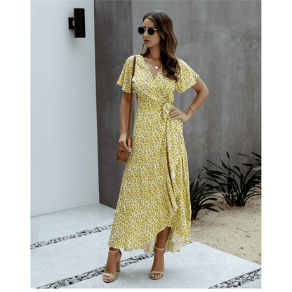Robe Jaune Citron Cache Coeur
