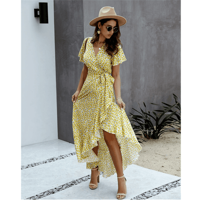 Robe Jaune Citron Cache Coeur