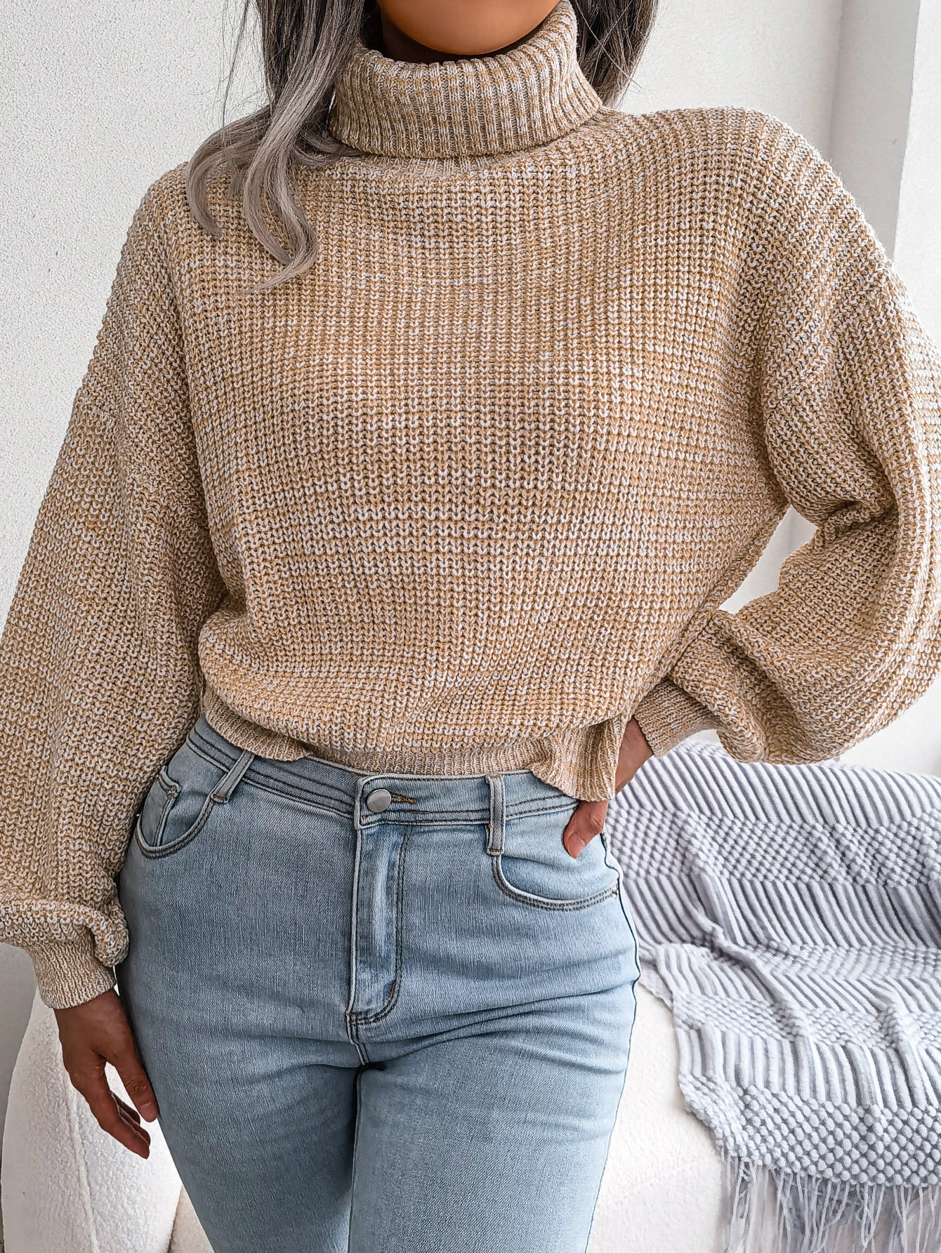 Pull Col Roulé Femme