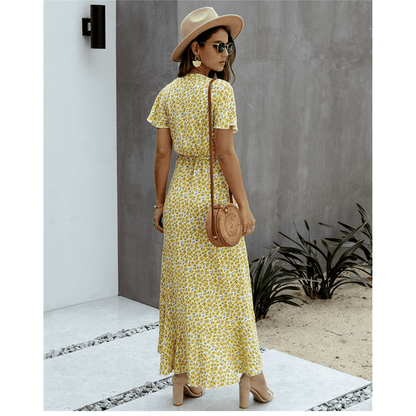 Robe Jaune Citron Cache Coeur