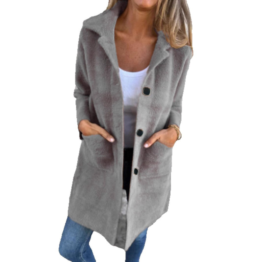 Manteau élégant à col polo