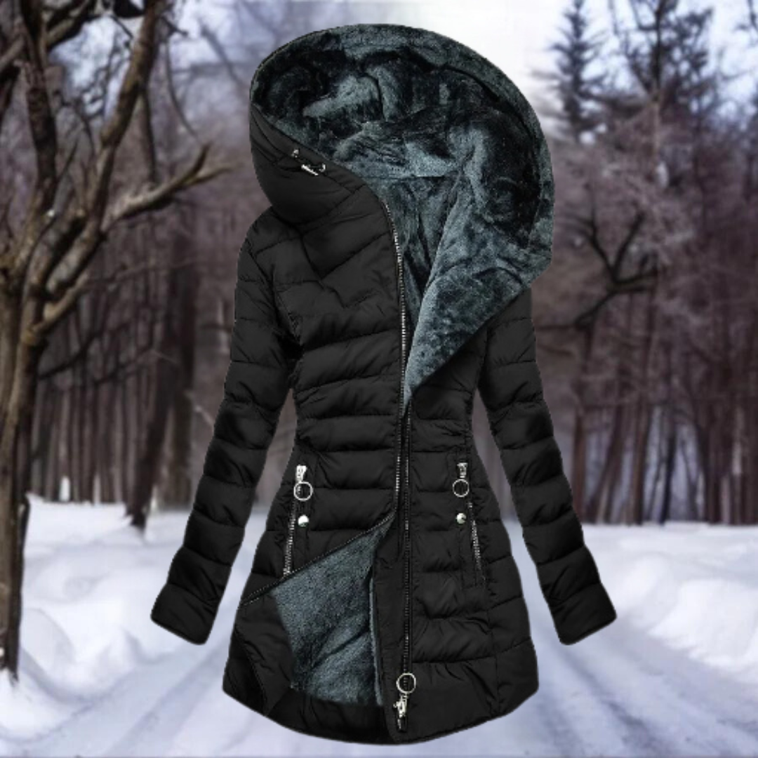 CHRISTINE | Manteau chaud en fausse fourrure