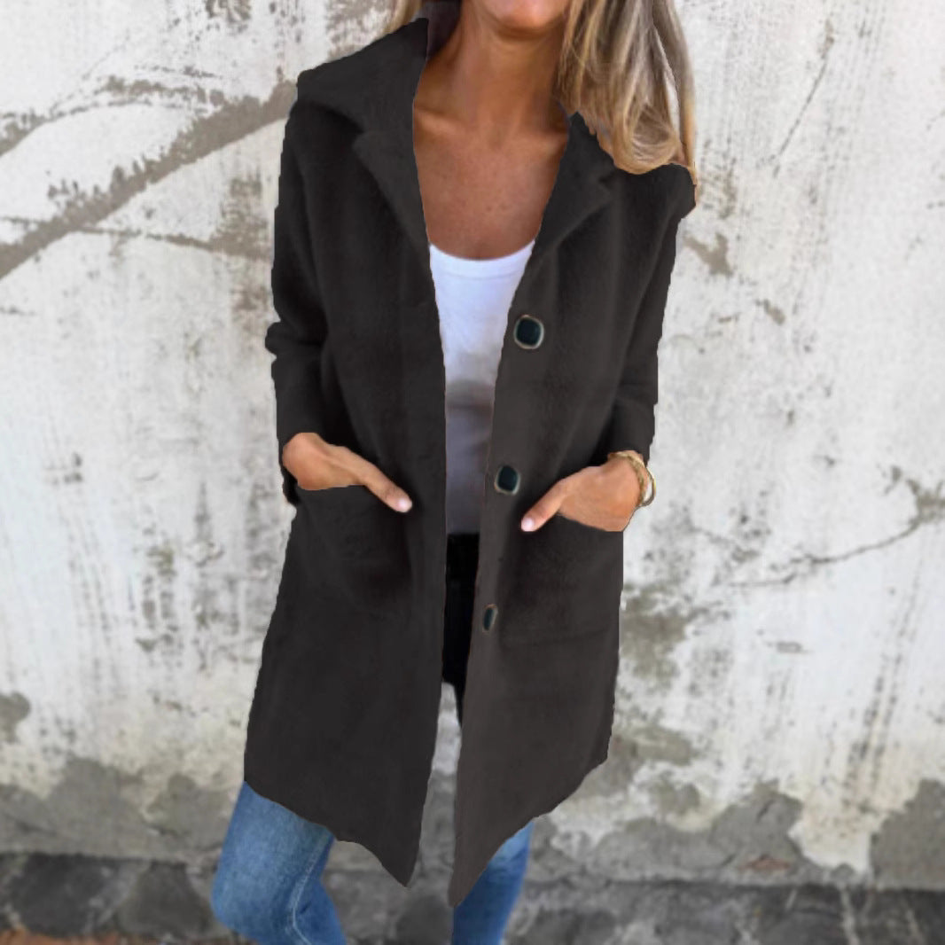 Manteau élégant à col polo