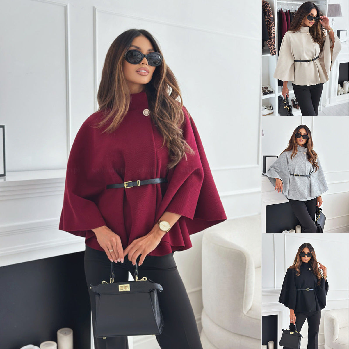 Élise Poncho – Élégance et Confort Intemporel