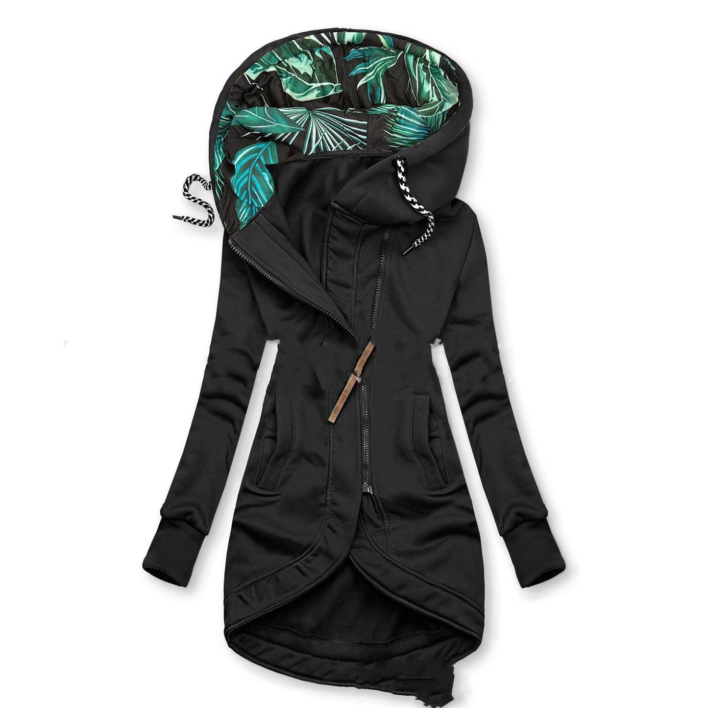 Veste Longue à Capuche Style Urbain