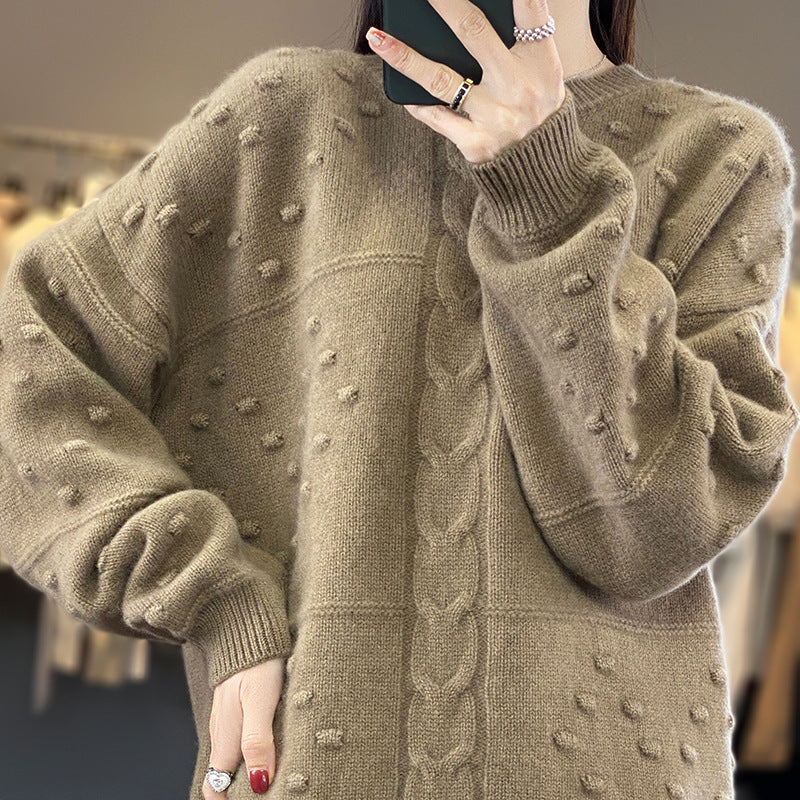 Pull en laine à col rond élégant pour femme