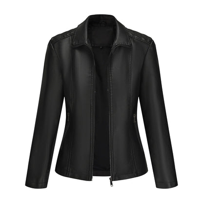 Veste cuir maille femme
