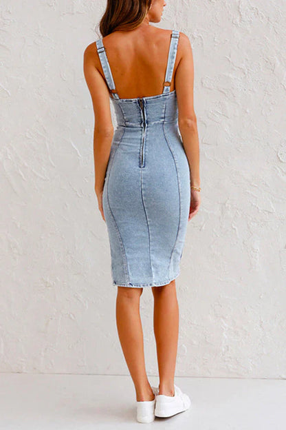 Robe Candy en Jean Fendue