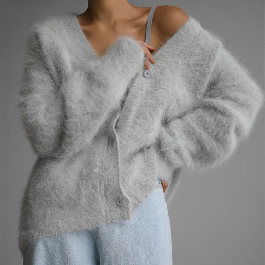 Cardigan Effet Visón Femme