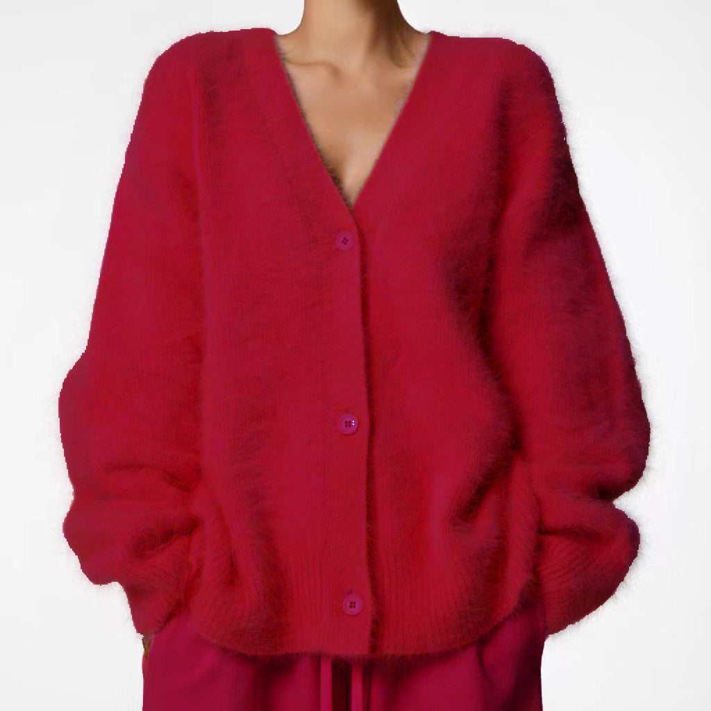 Cardigan Effet Visón Femme