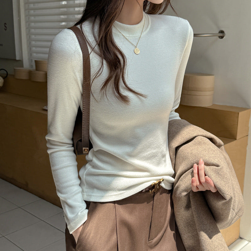 T-shirt à épaules dénudées automne-hiver, aspect haut de gamme