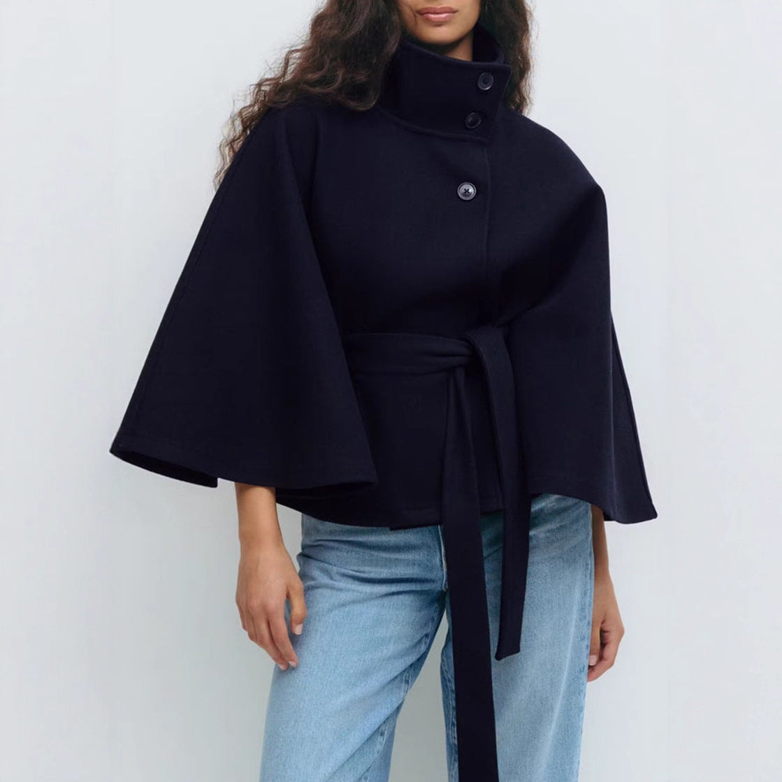 Manteau d’hiver élégant ceinturé pour femme