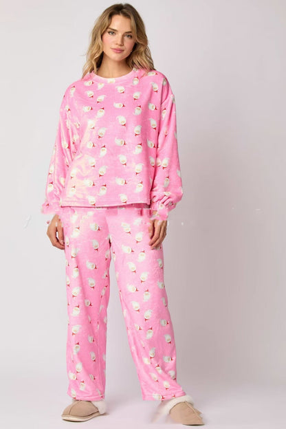Ensemble Pyjama de Noël pour Femme – 2 Pièces Douillet et Confortable