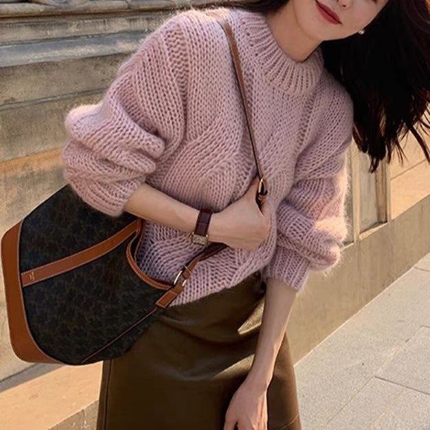 Pull oversize en maille tricotée