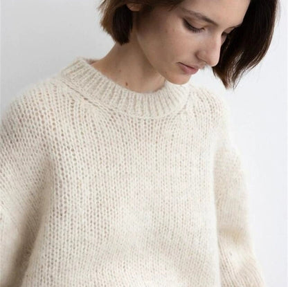 Pull En Maille Mohair, Coupe Ample Et Décontractée