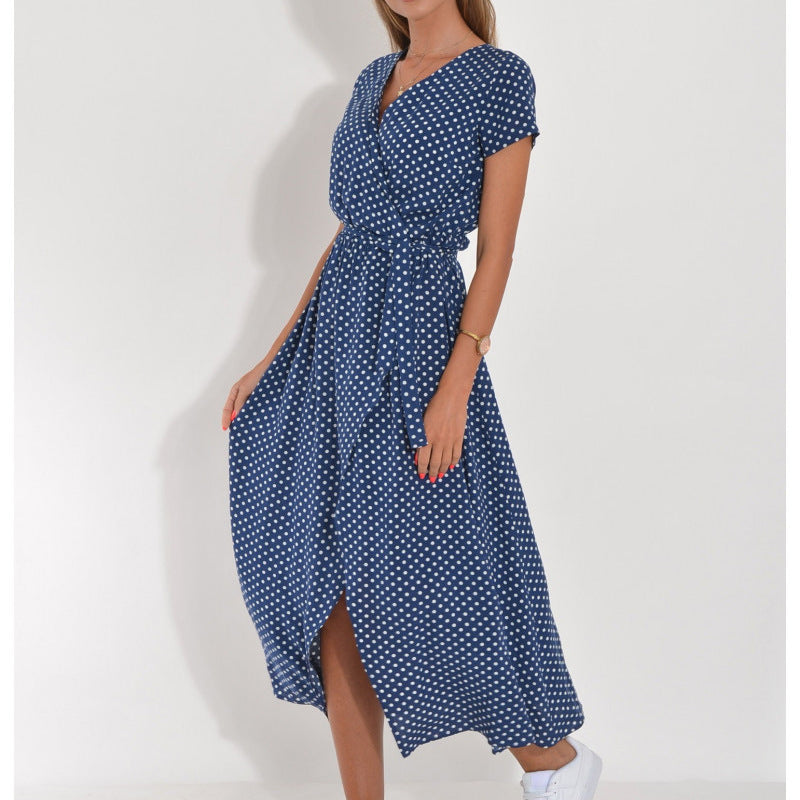 Soléna – Robe de Plage Évasée à Imprimé Coloré