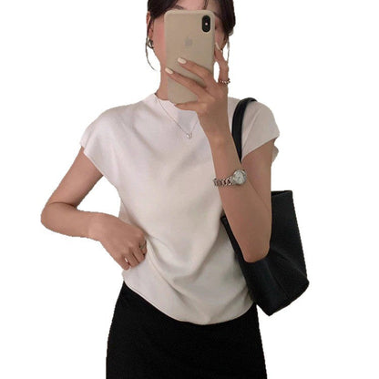 Top Maille Élégant Femme à Demi-Col – Coupe Ajustée et Style Intemporel