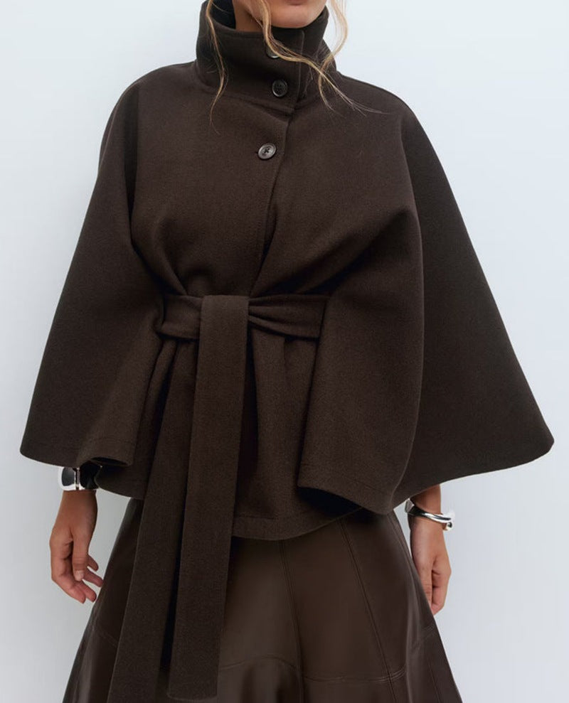Manteau d’hiver élégant ceinturé pour femme