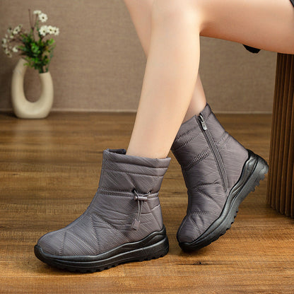 Bottines d’hiver confort doublées chaud